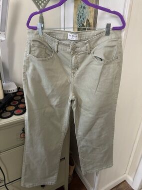 Lane Bryant Cropped Straight Jeans in Sage Green
